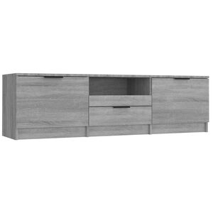 vidaXL ТB шкаф, сив сонома, 140x35x40 см, инженерно дърво