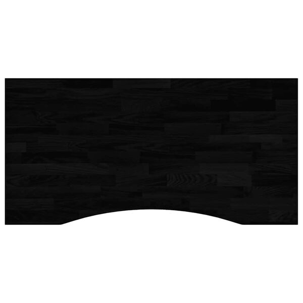 vidaXL Плот за бюро, тъмнокафяв, 100x50x2,5 см, дъб масив, правоъгълна