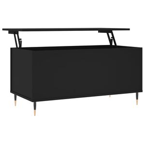 vidaXL Маса за кафе, черна, 90x44,5x45 см, инженерно дърво