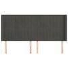 vidaXL Горна табла за легло с уши, тъмносива, 203x16x118/128см, кадифе