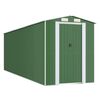 vidaXL Градинска барака зелена 192x606x223 см поцинкована стомана