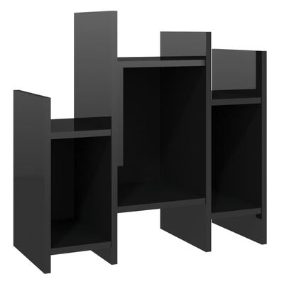vidaXL Страничен шкаф, черен гланц, 60x26x60 см, ПДЧ