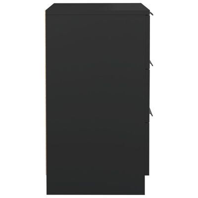 vidaXL Нощно шкафче, черно, 40x36x65 см