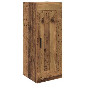 vidaXL Стенен шкаф Старо дърво 34,5 x 34 x 90 см Инженерно дърво