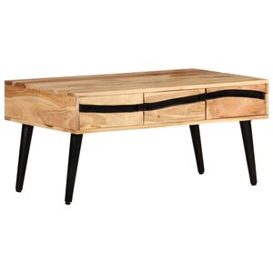 vidaXL Маса за кафе, 88x50x42 см, акациево дърво масив