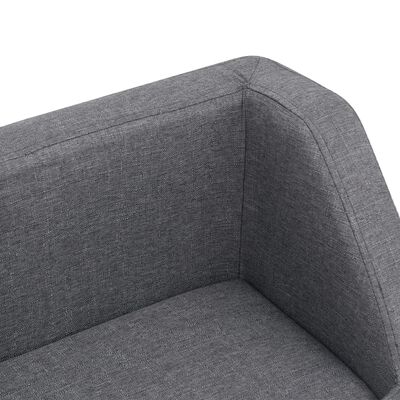 vidaXL Кучешки диван, сив, 95x63x39 см, лен
