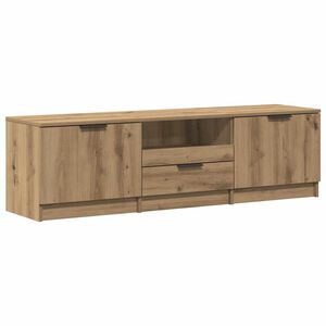 vidaXL ТВ шкаф, занаятчийски дъб, 140x35x40 см, инженерно дърво