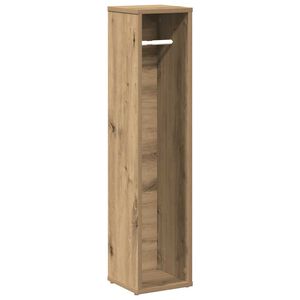 vidaXL Шкаф за баня с поставка за ролкови дрехи, дъбов, 20,5x20x90 см