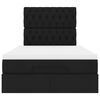 vidaXL Османска легло с матрак, черно, 120x200 см, плат