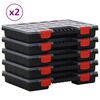 vidaXL Асортиментни кутии 10 бр 34,5x25x5 см полипропилен