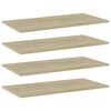 vidaXL Рафтове за етажерка, 4 бр, дъб сонома, 80x40x1,5 см, ПДЧ