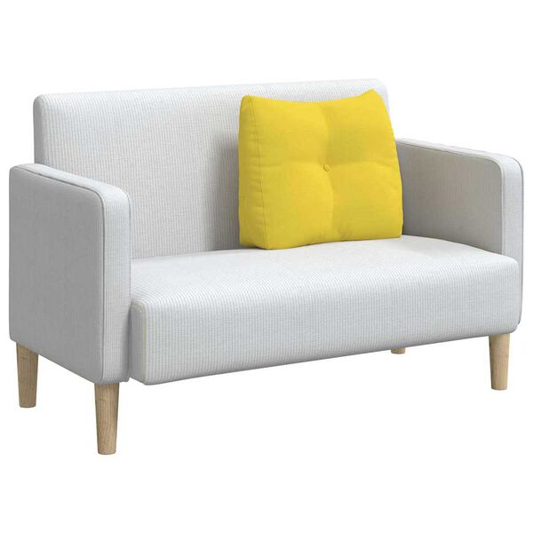 vidaXL Възглавница за гръб Светло жълто 60 x 24 x 50 см текстил