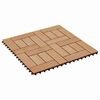 vidaXL Плочка за decking 11 pcs Тик 30 x 30 cm WPC
