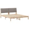 vidaXL Рамка на леглото Кафяво и таупе 180 x 200 cm Борово дърво масив