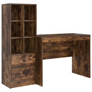 vidaXL Бюро Димян дъб 145.5 x 50 x 127 см 2 бр.