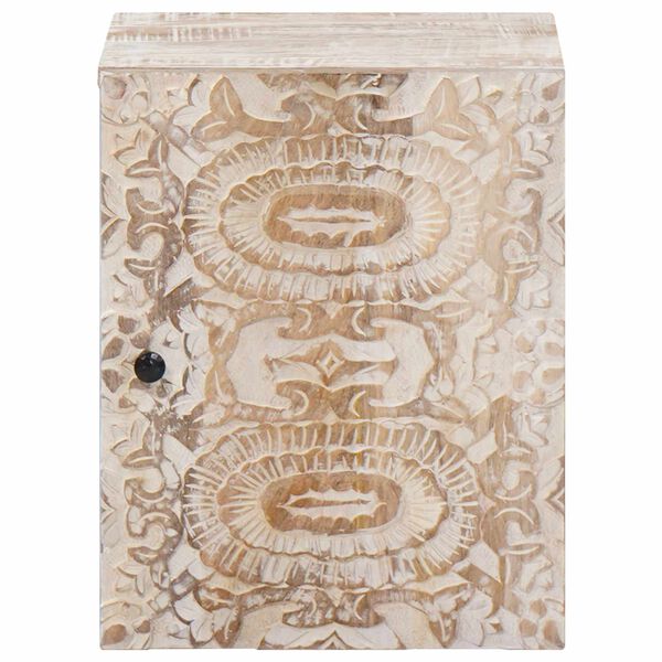 vidaXL Окачен шкаф за баня със съхранение Бяло 38 x 33,5 x 48 см