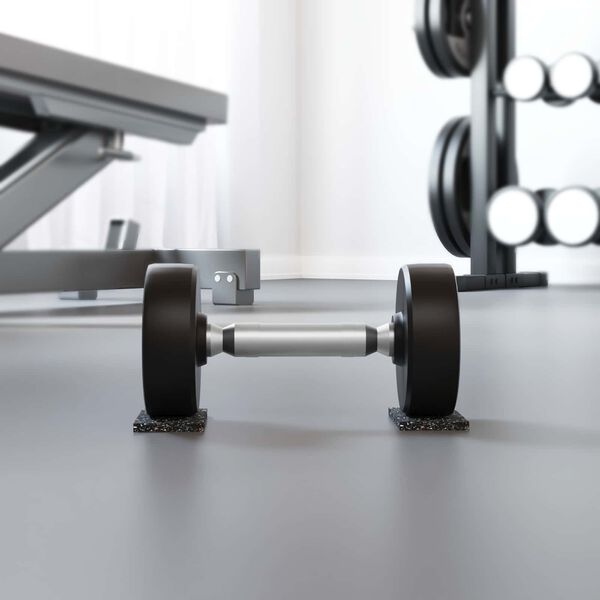 vidaXL Гумена валяк Черно Каучук