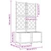 vidaXL Градинска саксия 2 pcs Кафяво 80 x 40 x 143 см Пластмаса