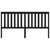 vidaXL Горна табла за легло, черна, 186x6x101 см, бор масив