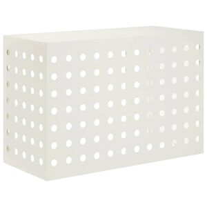 vidaXL Покритие за климатик Бяло 90 x 40 x 60 см Стомана