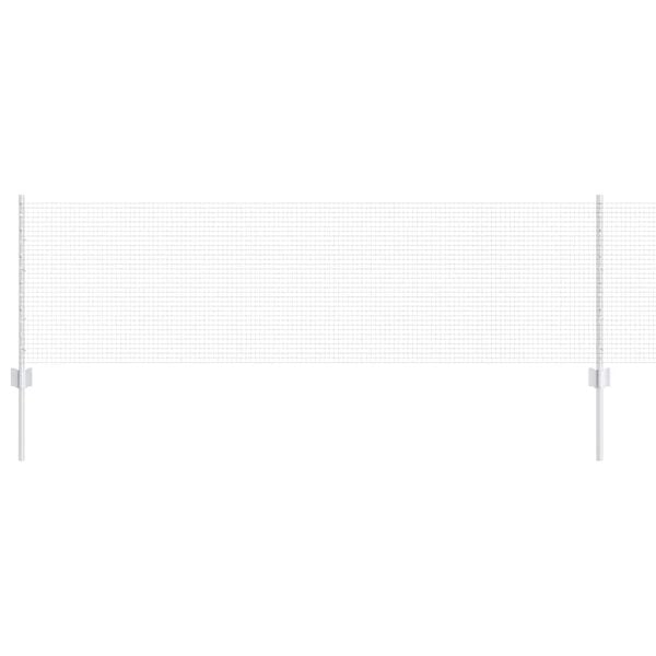 vidaXL Ограда с пост Сребрист 0,6 x 25 м Стомана