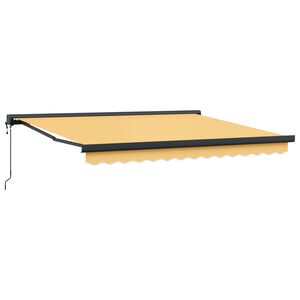 vidaXL Прибираща се тента Пясък 350 x 250 cm Текстил и Метал