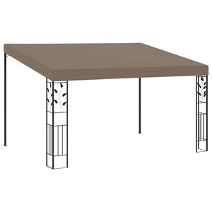 vidaXL Шатра за стенен монтаж, 4x3x2,5 м, таупе