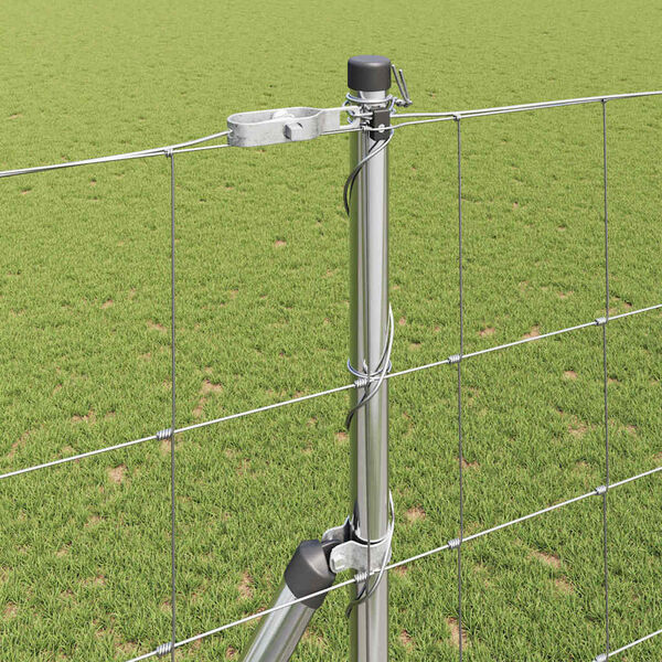 vidaXL Стълб за ограда. Галванизирана 25 x 1,5 m Стомана