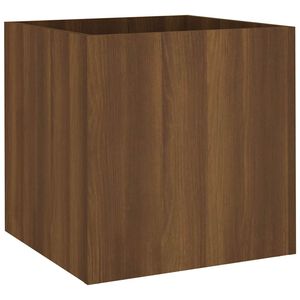 vidaXL Плантерна кутия, Кафяв дъб, 40x40x40 см, инженерно дърво