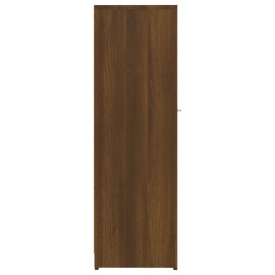 vidaXL Шкаф за баня, кафяв дъб, 30x30x95 см, инженерно дърво