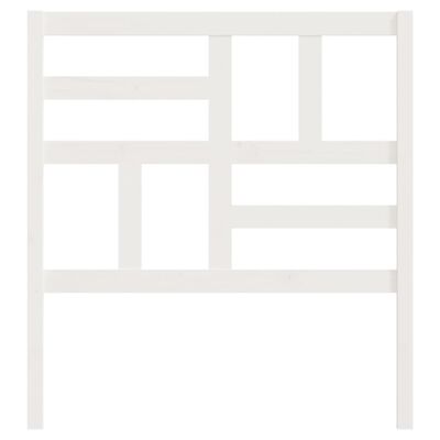 vidaXL Горна табла за легло, бяла, 106x4x104 см, бор масив