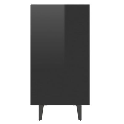 vidaXL Бюфет, черен гланц, 103,5x35x70 см, ПДЧ