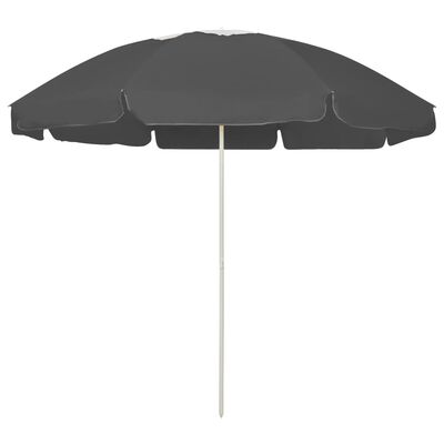 vidaXL Плажен чадър, антрацит, 240 см
