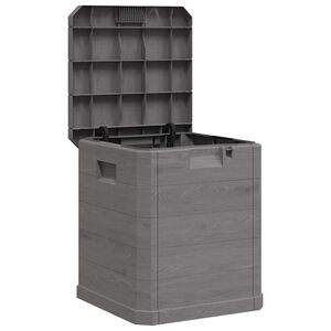 vidaXL Градинска кутия за съхранение, 90 л, кафява