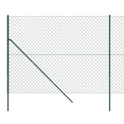 vidaXL Плетена оградна мрежа, зелена, 1,8x10 м