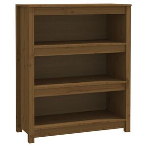 vidaXL Библиотека, меденокафява, 80x35x97 см, бор масив