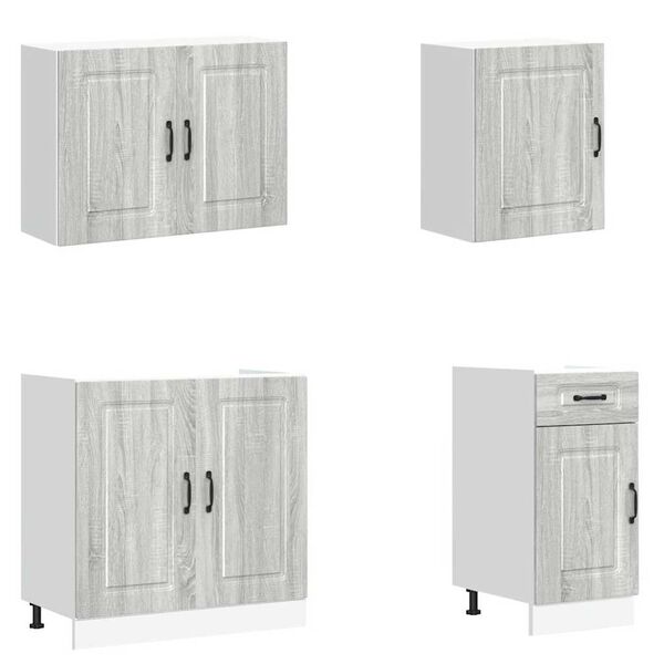 vidaXL Комплект кухненски шкафове от 7 части Kalmar, инженерно дърво