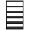 vidaXL Библиотека/разделител за стая черна 100x30x167,5 см бор масив