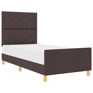 vidaXL Рамка за легло с таблото Тъмнокафяв 100 x 200 cm текстил