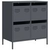 vidaXL Бюфет, антрацит, 68x39x73,5 см, студеновалцувана стомана