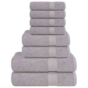 vidaXL Комплект кърпи FROGN от 8 части сив 360 г/м&sup2;