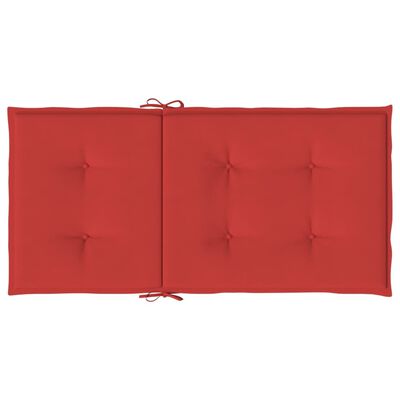 vidaXL Възглавници за столове 4 бр червени 100x50x3 см Оксфорд плат