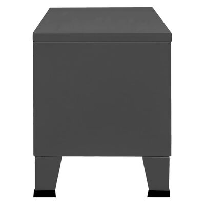 vidaXL Индустриален ТВ шкаф, антрацит, 105x35x42 см, метал