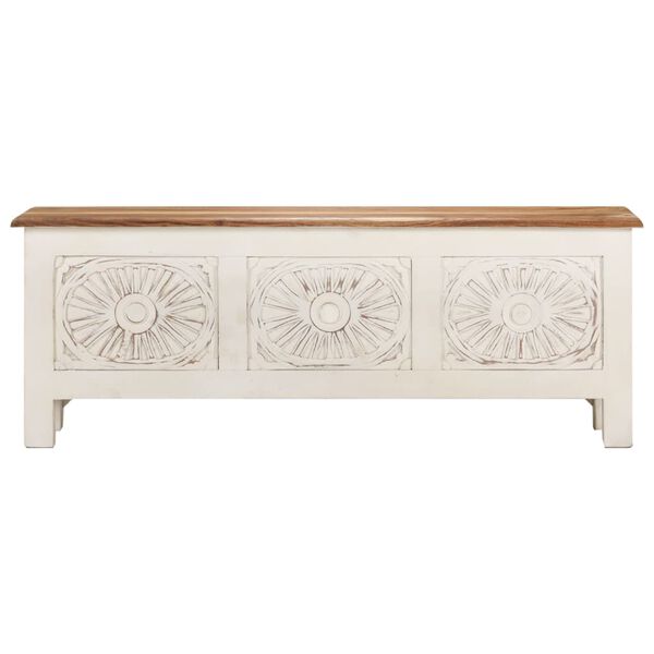 vidaXL Кутия за съхранение 110x30x40 см акациево дърво масив