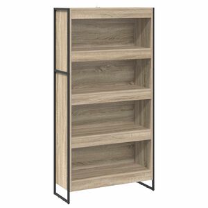 vidaXL Шкаф за книги 80 x 30 x 155 см Инженерна дървесина Сонома