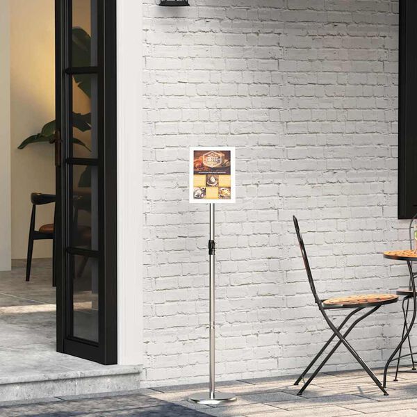 vidaXL Стендове за търговски прояви Сребрист 25 x 25 x 125 см Алуминий