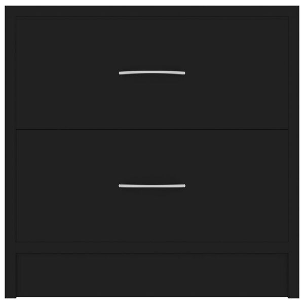 vidaXL Нощно шкафче, черно, 40x30x40 см, инженерно дърво