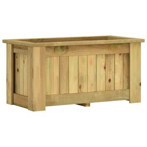 vidaXL Повдигната леха, 100x50x50 см, импрегнирано борово дърво