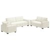 vidaXL 3 Piece Sofa Set with Cushions Cream Velvet - Untranslated