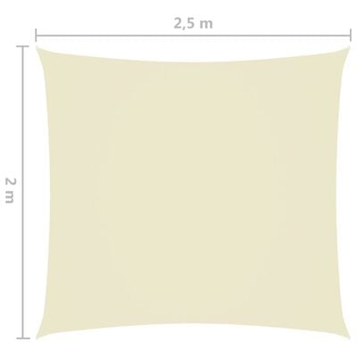 vidaXL Платно-сенник, Оксфорд текстил, правоъгълно, 2x2,5 м, кремаво